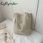 Cyflymder Arts Shoulder Bags For Women New Canvas Bucket Handbags Corduroy Fashion Casual Solid