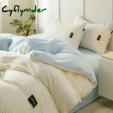 Cyflymder Aternal and Infant Grade Pure Cotton Four Piece Set Solid Color All Cotton Student Three Piece Set Quilt