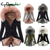Cyflymder Autumn And Winter New Cotton Coat Hooded Slim Fit Warm Zipper For Women