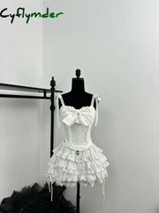 Cyflymder Autumn Sweet Kawaii 3 Piece Sets Women Lace Bow Tops + Cute Mini Skirt + Blue Chic Coat Female Korean Style