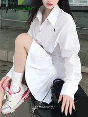 Cyflymder Autumn Vintage Solid Elegant Dress Women White New Sweet Casual Mini Dress Female Korean Fashion Y2k Chic One