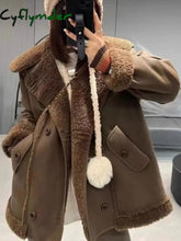 Cyflymder Autumn/Winter Fashion New Collection Women’s Warm Jacket Sleeveless Collar Lamb Fleece Fur Integrated Vest