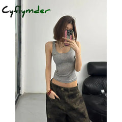 Cyflymder Autumn Womens Jeans High Waist Baggy Casual Vintage Y2K Camouflage Straight Pants Street American Wide Leg