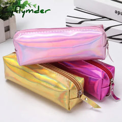 Cyflymder Back To School 1 Pcs Kawaii Pencil Case Laser Girl’s Heart Is Simple School Box