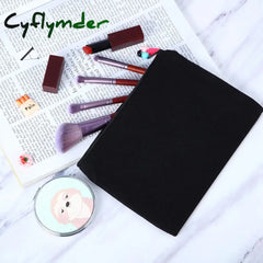 Cyflymder Back To School 10Pack Blank Diy Craft Bag Canvas Pencil Case Makeup Bags Zipper Pouch