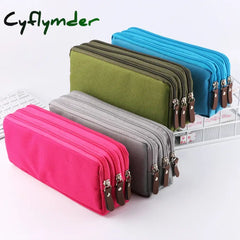 Cyflymder Back To School 3 Zippers Pencil Case School Supplies Trousse Scolaire Korean Stationery