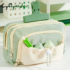 Cyflymder Back To School 5 Layer Large Capacity Pencil Bag Girls’ Big Stationery Aesthetic School