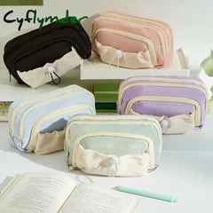 Cyflymder Back To School 5 Layer Large Capacity Pencil Bag Girls’ Big Stationery Aesthetic School