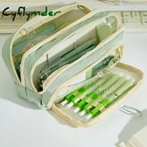 BACK TO SCHOOL 5 Layer Large Capacity Pencil Bag Girls' Big Stationery Bag Aesthetic School Cases Zipper Pencil Pouch Student School Supplies