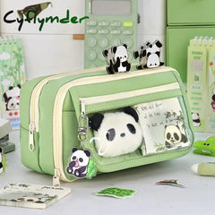 Cyflymder Back To School 9 Layers Pencil Case Trousse Pouch Transparent Piornik Large Capacity