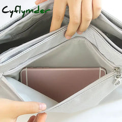 Cyflymder Back To School Bag Organiser Insert Handbag Pouch For Women Cosmetic Large Purse Tote Medi