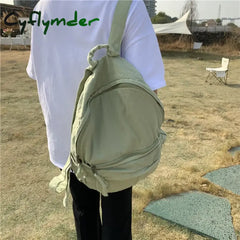 Cyflymder Back To School Canvas Backpacks For Women And Men Casual College Students Laptop Backpack