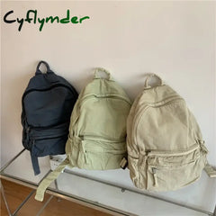 Cyflymder Back To School Canvas Backpacks For Women And Men Casual College Students Laptop Backpack