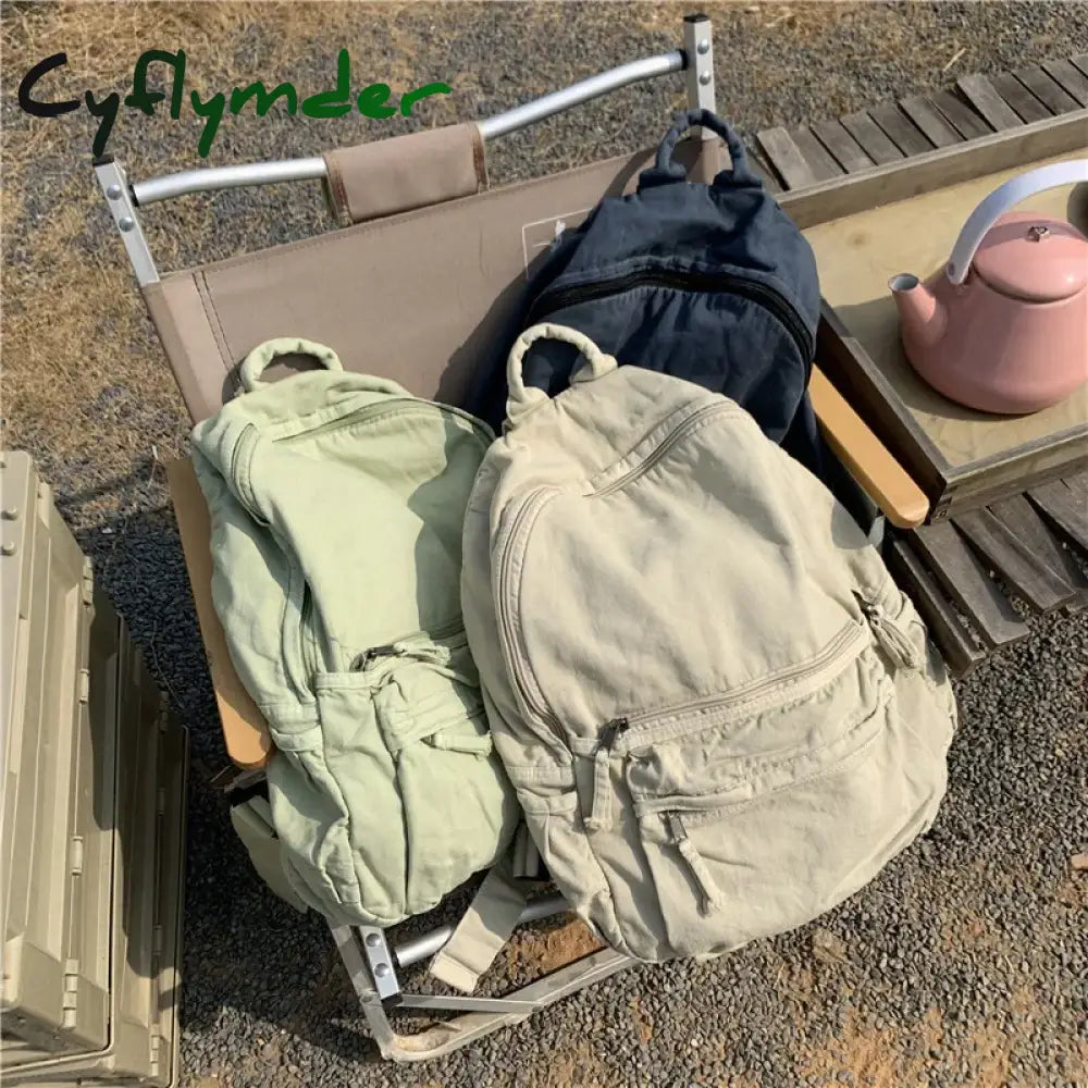 Canvas Backpacks for Women and Men Casual College Students Laptop Backpack Leisure Outdoor Hiking Camping Travel Women Men Bag