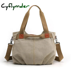 Cyflymder Back To School Canvas Hobos Bag Women Handbags Female Designer Large Capacity Leisure