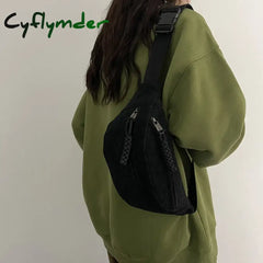 Cyflymder Back To School Casual Corduroy Belt Bags For Women Fashion Fanny Pack Female Banana Waist