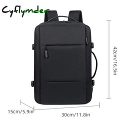 Cyflymder Back To School Classic Travel Backpack Men Business School Expandable Usb Bag Large