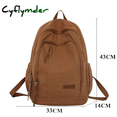 Cyflymder Back To School Fashion Women Canvas Leisure Mochila Lovers Travel Bag Teen Bookbag For