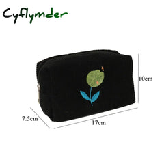 Cyflymder Back To School Flowers Pencil Case School Supplies Large Capacity Pencilcase Estuches