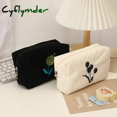 Cyflymder Back To School Flowers Pencil Case School Supplies Large Capacity Pencilcase Estuches