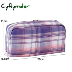 Cyflymder Back To School Grid Pencil Case Kawaii Stationery Pencils Large Capacity Estuche Escolar