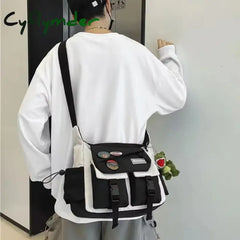 BACK TO SCHOOL Harajuku Men Nylon Crossbody Bags for Women Messenger Bag Girls School Book Bags Youth Canvas Handbags Shoulder Bag Sac Bolsas