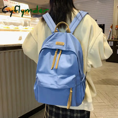 Cyflymder Back To School Kawaii Large-Capacity All-Match Backpack Korean Version Simple Storage Bag