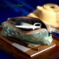Cyflymder Back To School Kawaii Pencil Case Retro Pen School Supplies Trousse Scolaire Fabric