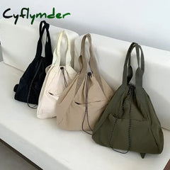 Cyflymder Back To School Korean Drawstring Backpacks Shoulder Bag Large Capacity Nylon School Women