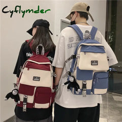 Cyflymder Back To School Korean Schoolbag Female Student Backpack Large Capacity Fashion Boy
