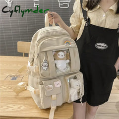 Cyflymder Back To School Large Capacity High School Student Backpack Ins Japanese Style Junior