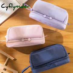Cyflymder Back To School Large Capacity Pen Kawaii Pencil Case Aesthetic Pouch School Bag Gift