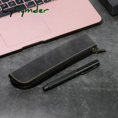 Cyflymder Back To School Large Capacity Pencil Bag Pu Leather Pen Sleeve Protective Cover Zipper