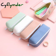 Cyflymder Back To School Large Capacity Pencil Case Cartucheras Escolares Cases Pu Leather Pouch