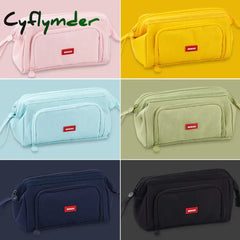 Cyflymder Back To School Large Capacity Pencil Case Cute Student Cases Big Pen Bag Storage Box Boy