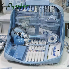 Cyflymder Back To School Large Capacity Pencil Case Kawaii Cute Cases Student Pen Big School