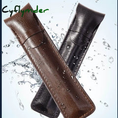 Cyflymder Back To School Leather Pen Bag Color Options Fountain Pouch Pencil Holder Handmade