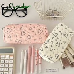 Cyflymder Back To School Love Pencil Case School Supplies Pencilcase Estuche Escolar Soft Trousse