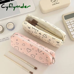 Cyflymder Back To School Love Pencil Case School Supplies Pencilcase Estuche Escolar Soft Trousse