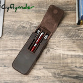 BACK TO SCHOOL Luxury Genuine Leather 3 Slots Pen Case With Removable Pen Tray Holder Pencil Case Office School Supplies Pouch Creative Gift