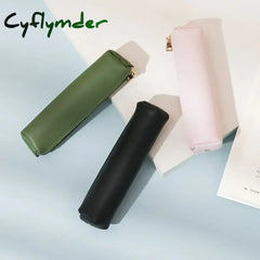 Cyflymder Back To School Luxury Pu Leather Pencil Case School Cases Bag Small Pen Bags Stationery