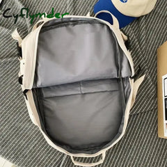 Cyflymder Back To School Multi-Pocket Men And Women Universal Nylon Large-Capacity Leisure Simple