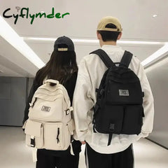 Cyflymder Back To School Multi-Pocket Men And Women Universal Nylon Large-Capacity Leisure Simple