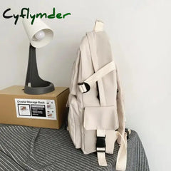 Cyflymder Back To School Multi-Pocket Men And Women Universal Nylon Large-Capacity Leisure Simple