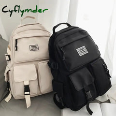 Multi-pocket Men and Women Universal Nylon Large-capacity Leisure Simple Schoolbag Insert Buckle Computer Backpack