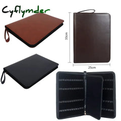 BACK TO SCHOOL New leather Large Capacity Fountain Pencil Case 48 Slots Pen Bag Writing Holder Supplies Accessories