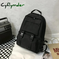 BACK TO SCHOOL New Simple Black Workwear Style Backpack Large Capacity Laptop Bag Fashion Students Bag Harajuku Unisex Business Travel Backpack
