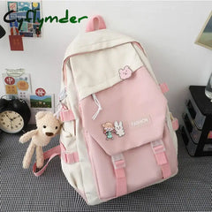 Cyflymder Back To School Nylon Book Bag Boys Girls Backpack Multifunctional Waterproof Large