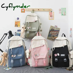 Cyflymder Back To School Nylon Book Bag Boys Girls Backpack Multifunctional Waterproof Large