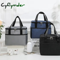 Cyflymder Back To School Outdoor Large Capacity Beer Cans Camping Cooler Thermal Bag Multi-Pocket